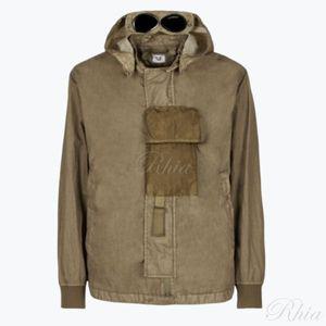 CP Company 디태처블 고글 후드 재킷 아우터 리드 그레이 14CMOW220A006233G339