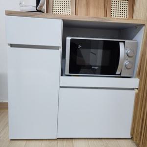 헤라800렌지대 밥솥 다이 수납장 선반 정리대 렌지장 (화이트우드)