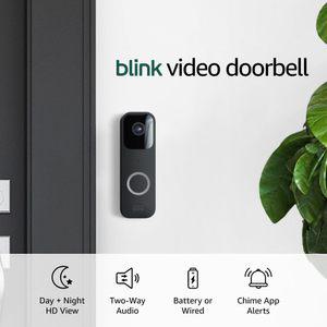 Blink Video 도어벨 양방향 오디오 HD비디오 motion and chime 앱 알람 알렉사 wired or wire-free (Black)