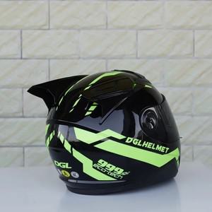 풀페이스헬멧노란색 헬멧DGL 검정색 오토바이 풀 페이스 헬멧 모토 크로스 안전 성인 Casque Capate E 승인