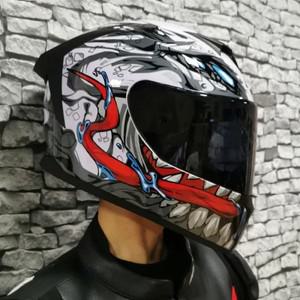 풀페이스헬멧오토바이 액세서리 capate de moto 도트 인증 헬멧 이중 렌즈 UV 보호 남성 여성 모두 702