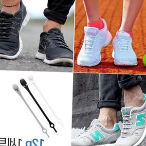 신발악세사리 신발끈 실리콘 슈즈타이 12p