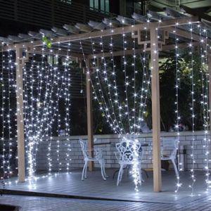 (은하수) 300구 녹색선 LED 커튼 백색 지니전구(1Mx3M) (전원잭포함) (연결가능)인테리어조명 LED램프