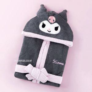 산리오 쿠로미 목욕가운(아동)아동 용품 샤워 수영 물놀이 비치 타올