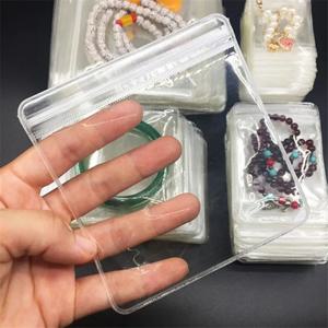 20 개/몫 투명 PVC 쥬얼리 파우치 가방 지우기 항산화 지퍼 잠금 귀걸이 펜던트 목걸이 팔찌 보관 홀더