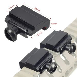 전술 2 개/짝 20mm 위버 Picatinny 11mm Dovetail 레일베이스 어댑터 범위 마운트 Caza 사냥 액세서리 11mm 레일