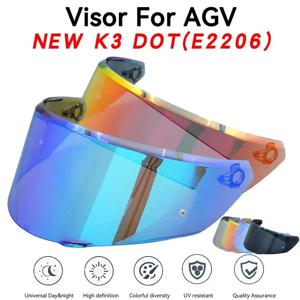 새로운 AGV K3 DOT(E2206) K3 2023 2024 오토바이 헬멧 렌즈 앞 유리 쉴드 고글 스크린 운모 액세서리 용 헬멧 바이저