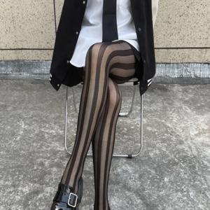 스트라이프 허벅지 높은 스타킹 팬티 스타킹 란제리 양말 초박형 나일론 스타킹 팬티 스타킹 여성 블랙 스타킹 바디 스타킹 새로운