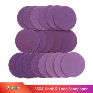 50Pcs 2 인치 샌딩 디스크 습식 건식 80-10000 그릿 샌드페이퍼 50mm 후크 루프 알루미늄 산화물 샌드페이퍼 드릴 그라인더 로타리 도구