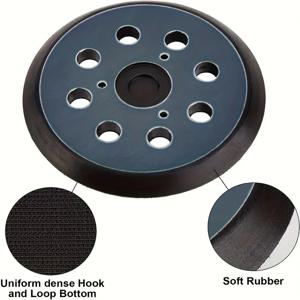 125mm 5 인치 샌더 패드 8 홀 3/4 손톱 백업 샌딩 디스크 패드 전기 궤도 샌더 연마 용 후크 루프 샌딩 패드