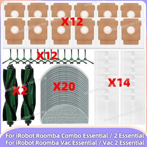 적합 모델: iRobot Roomba Combo Essential / 2 Essential, Roomba Vac Essential / Vac 2 Essential 부품: 메인 롤러, 사이드 브러시, 먼지 봉투, HEPA 필터, 걸레 천, 액세서리