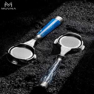 MUVNA 에스프레소 밑면 포터필터 2 귀 58MM 커피 제품 스테인레스 스틸(E61, ECM, Rocket, Sanremo, Faema 포함)