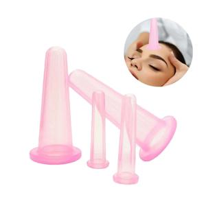 실리콘 진공 부항 마사지 항아리 안티 셀룰 라이트 마사지 얼굴 흡입 컵 얼굴 목 리프트 피부 긁기 Guasha 안티 링클