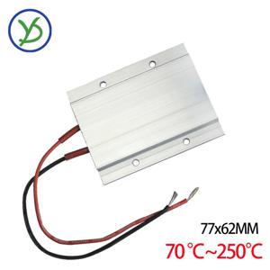 12V ~ 220V PTC 가열 시트 PTC 히터 요소 110V 온도 조절 세라믹 전기 가열 플레이트 디 솔더링 스테이션 77x62mm