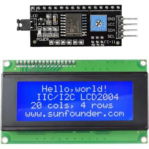 IIC/I2C 직렬 인터페이스 어댑터 포함 LCD 디스플레이 모듈, IIC I2C TWI 직렬 2004, 아두이노 R3 용 20x4 2004 LCD 모듈 실드