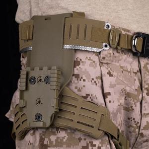ARC 전술 드롭 다리 홀스터 허벅지 벨트 플랫폼 총 홀스터 어댑터베이스 G17 19 M9 허리 플랫폼 빠른 잠금