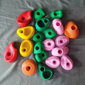 19 개/대 암벽 등반은 어린이 나무 벽 등반 돌 장난감 어린이 놀이터 게임 손 피트 잡아 그립 키트 야외 게임을 유지합니다
