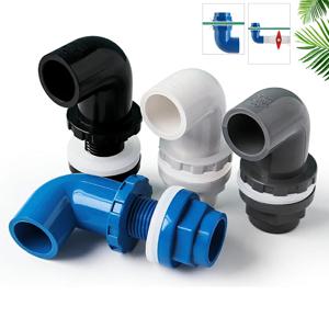 I.D20~50mm PVC 수족관 90 °   팔꿈치 배수 커넥터 물고기 탱크 오버플로 조인트 물 입구 출구 공급 파이프 DIY 배수 피팅