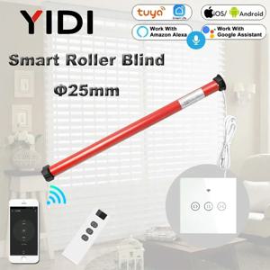 맞춤형 25mm 관형 모터 자동 전기 롤러 블라인드 셔터 모터 38mm 튜브 Tuya 스마트 홈 Wifi 커튼 스위치
