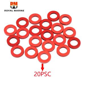 DWCX 20pcs 빨간색 하부 유닛 오일 배수 나사 가스켓 Yamaha 90430-08020-00 90430-08003 액세서리 90430-08020-0 90430-08020
