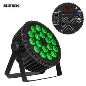 SHEHDS 알루미늄 합금 LED 파 빅/플랫 플랫 18x18W RGBWA+UV/18X12W RGBW 파 라이트 DJ 바 디스코 크리스마스 조명 청중