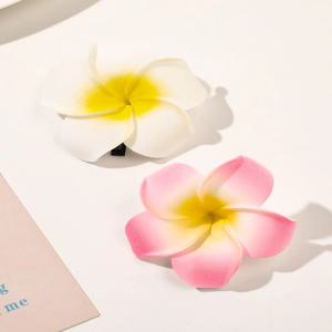 2PCS 패션 여름 그라디언트 꽃 머리 발톱 달콤한 헤어 클립 여자 여자 디자인 모자를 쓰고 있죠 레트로 진주 머리핀 헤어 액세서리