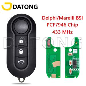 Datong World 자동차 키 Fiat 500L Ducato Citroen 점퍼 푸조 복서 Marelli Fiat 500 Doblo Grande Punto Delphi PCF7946 433MHz