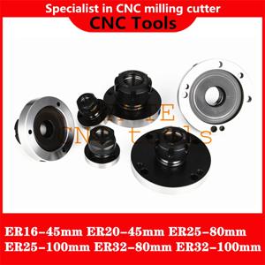 카트리지 ER16 ER20 ER50 ER25 ER32 ER40 125mm 80mm 100mm 미니 플랜지 CNC 밀링 선반 도구 용 4 축 콜렛 고정 장치 척