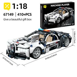 ToylinX 410pcs 경찰차 빌딩 블록 자동차 조기 학습 개발 혜택 지능 조립 장난감 어린이 선물
