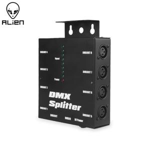 외계인 8 웨이 채널 절연 3Pin DMX 512 DJ 디스코 웨딩 DMX 무대 조명 효과에 대한 광 분배기 분배 증폭기