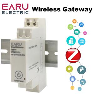 Tuya 무선 Zigbee 브리지 스마트 홈 AC100 ~ 240V 50/60Hz Din-Rail Zigbee 게이트웨이 허브 Alexa Google 홈용 원격 제어