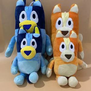 Bluey 가족 봉제 장난감, 귀여운 시뮬레이션 애완 동물 개 순찰 빙고 자매, 카와이 봉제 인형, 어린이 크리스마스 생일 선물 장난감