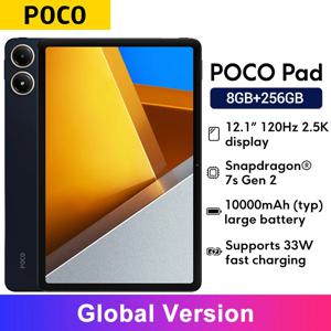 POCO Pad 글로벌 버전 Snapdragon 7s Gen 2 쿼드 스피커 33W 고속 충전 10000mAh 배터리 12.1인치 120Hz 2.5K 디스플레이
