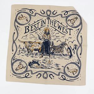 Bandanas Cotton West 카우보이 남성 포켓 스퀘어 숙녀 머리띠 목장 머리 스카프 Neckerchief Headwear
