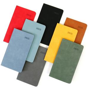 가죽 일정 2025 월간 플래너 학교 노트 A6 휴대용 365 일 일기 메모장 Escolar Libretas Zeszyty Szkolne 일정