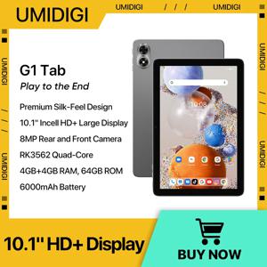 UMIDIGI G1 탭 스마트 태블릿, 안드로이드 13, 10.1 인치 HD 디스플레이, 8(4 + 4) GB + 64GB, 1TB 확장, 5G/2.4G 와이파이 와이파이 6, 60Hz, 6000mAh 메가 배터리