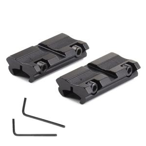 2Pcs 스코프 어댑터 마운트베이스 11mm Dovetail ~ 20mm 위버 Picatinny 레일 마운트 변환기 9.5mm -10mm Dovetail