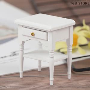 1Pc 1:12 인형의 집 미니어처 가구 침대 옆 찬장 인형 집 방 장식