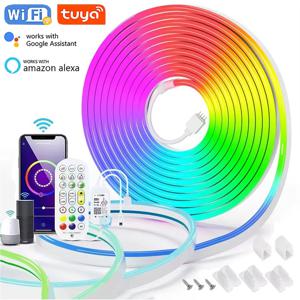 5V 네온 스트립 램프, RGBIC 블루투스 네온 Led 스트립 램프, 2M, 2M 3M 5M LED 유연한 스트립 램프는 방 벽 장식에 사용됩니다.