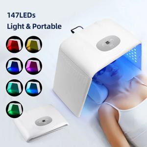 접이식 7 색 LED 광자 기계 살롱 가정용 LED 페이셜 바디 스파 마스크 PDT 기계 페이스 LED 마스크 뷰티 장치 스킨 케어