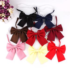 블랙 솔리드 Bowtie 캐주얼 보우 타이 여성용 유니폼 칼라 Butterf Bowknot 성인 특대 보우 타이 Cravats Girls Shirt Bowties