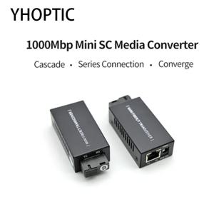 미니 SC 파이버 트랜시버 기가비트 파이버 미디어 컨버터 소형 MC 1GE1GF 1Pair1A + 1B 1310nm 및 1550nm 1Pair 10 m 100m1000m