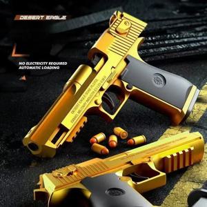 기계 자동 사막 독수리 장난감 총 쉘 배출 Airsoft 권총 연속 발사 부드러운 총알 장난감 어린이 촬영
