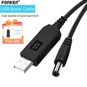Fonken DC 5V ~ 12V 스텝 업 코드 WiFi-Powerbank 케이블 커넥터 Wifi 라우터 모뎀 팬 스피커 용 USB 케이블 부스트 변환기