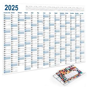 2025년 벽걸이 달력, 대형 벽 포스터 달력, 연도 플래너 벽걸이 달력 학교 사무실용 365일 달력