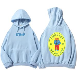DTMF Debí Tirar Más 사진 2025 새 앨범 후드 Bad Bunny 가수 인쇄 스웨터 남성 여성 의류 Sudaderas Hombre Male