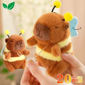 귀여운 만화 Capybara 펜던트 Capybara 그리기 Jitterbug 날개 꿀벌 물 돌고래 키 체인 봉제 꿀벌 인형 가방 장식품을 매달려