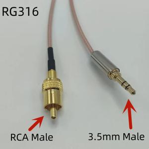 디지털 동축 오디오 케이블 3.5mm 남성 - RCA 남성 spdif Lotus 헤드 TV 스테레오 스피커 연결 케이블