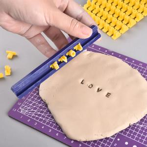 세라믹 아트 알파벳 숫자 문자 폴리머 클레이 프레 서 스탬프 Embosser 금형 씰링 Diy 엠보싱 도자기 점토 도구