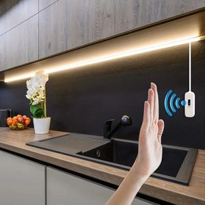 1M DC 5V 야간 조명 램프 USB 제스처 센서 디밍 가능 60 LED/m 스트립 조명 TV 백라이트 주방 핸드 스윕 흔들기 테이프 다이오드